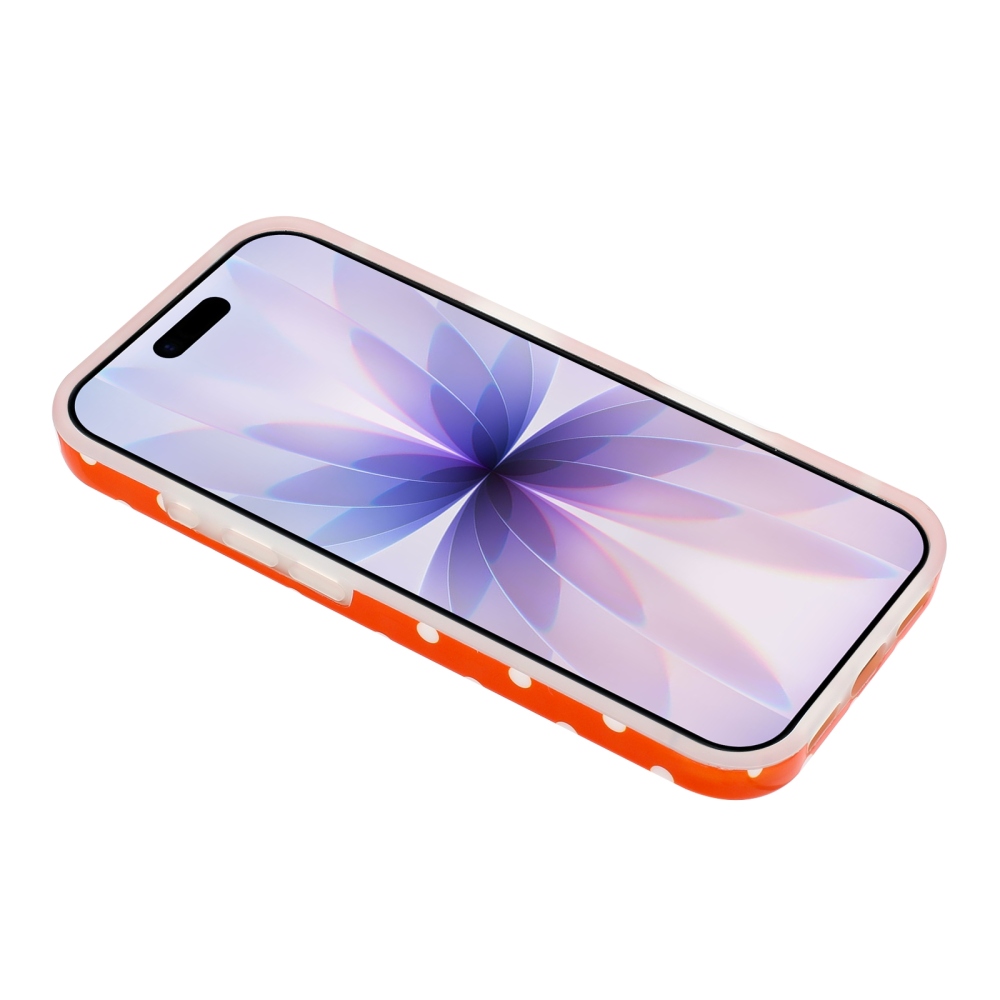 Dots gél tok iPhone 18 Pro Max/17 Pro Max mobilhoz – narancssárga