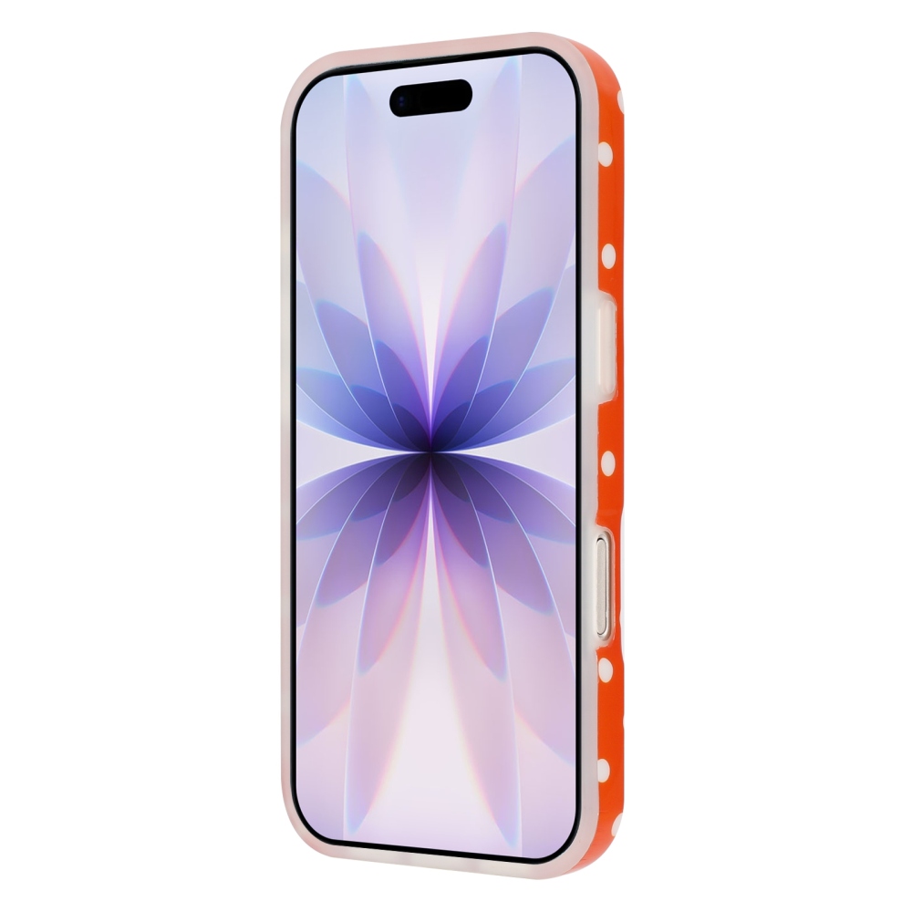 Dots gél tok iPhone 18 Pro Max/17 Pro Max mobilhoz – narancssárga