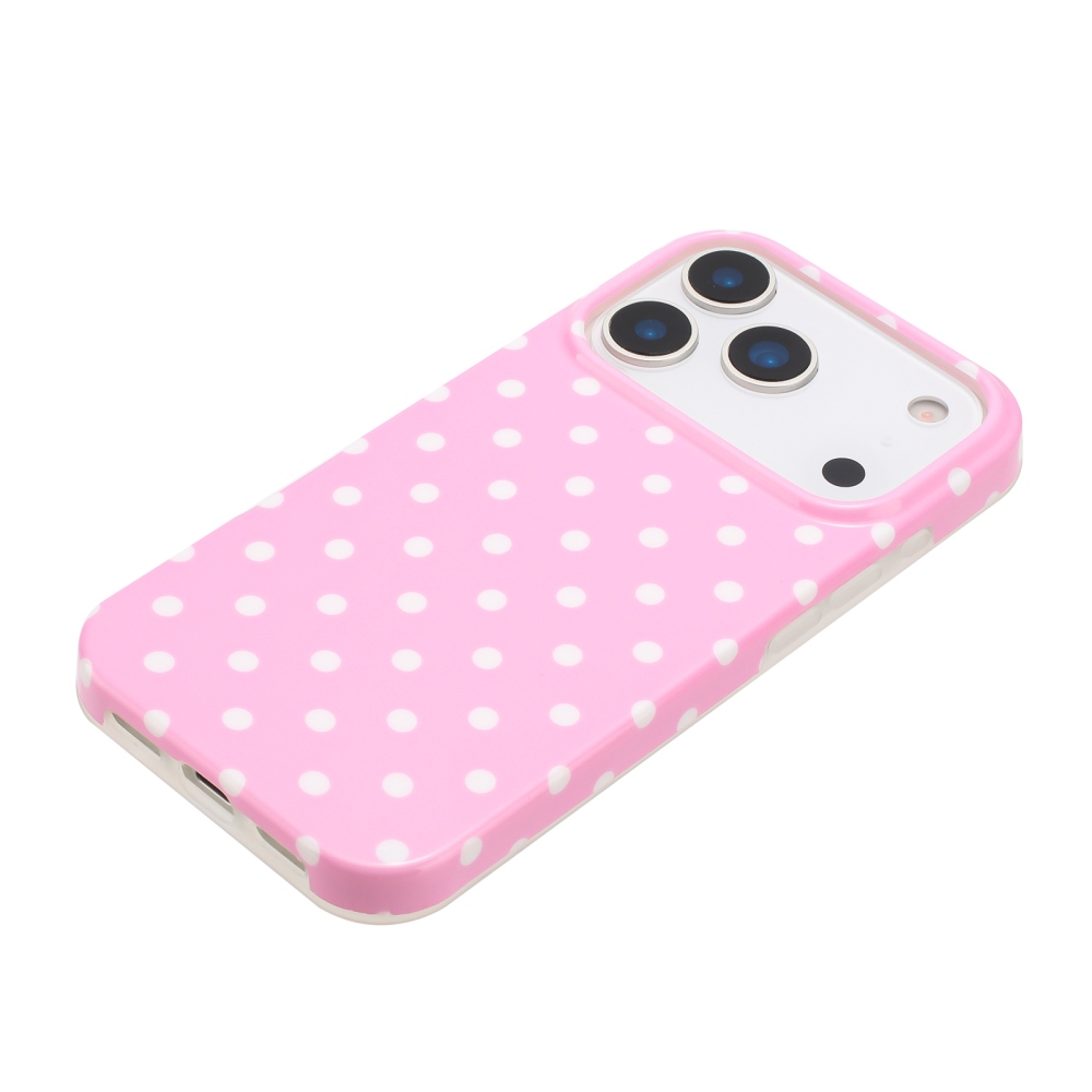 Dots gél tok iPhone 18 Pro Max/17 Pro Max mobiltelefonhoz – rózsaszín