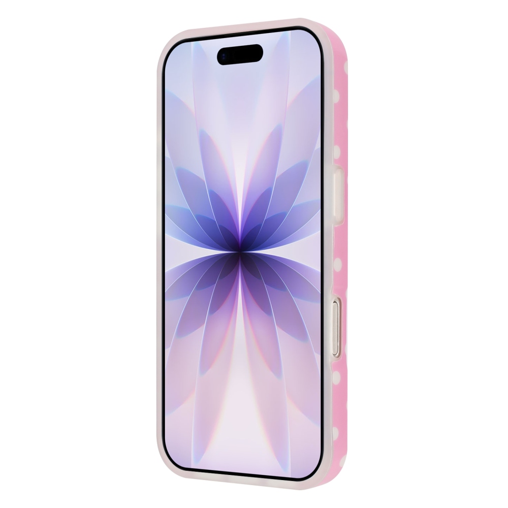 Dots gél tok iPhone 18 Pro Max/17 Pro Max mobiltelefonhoz – rózsaszín