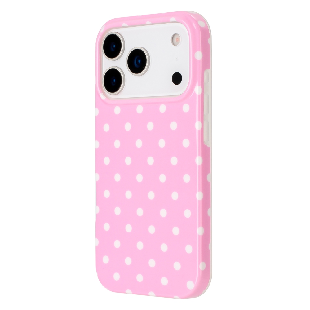 Dots gél tok iPhone 18 Pro Max/17 Pro Max mobiltelefonhoz – rózsaszín