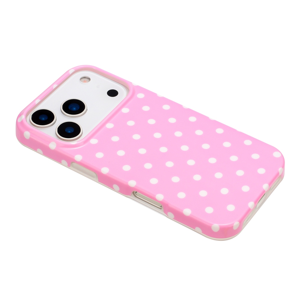 Dots gél tok iPhone 18 Pro Max/17 Pro Max mobiltelefonhoz – rózsaszín