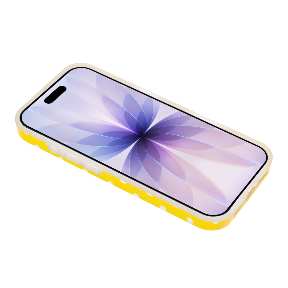 Dots gél tok iPhone 18 Pro Max/17 Pro Max mobiltelefonhoz – sárga