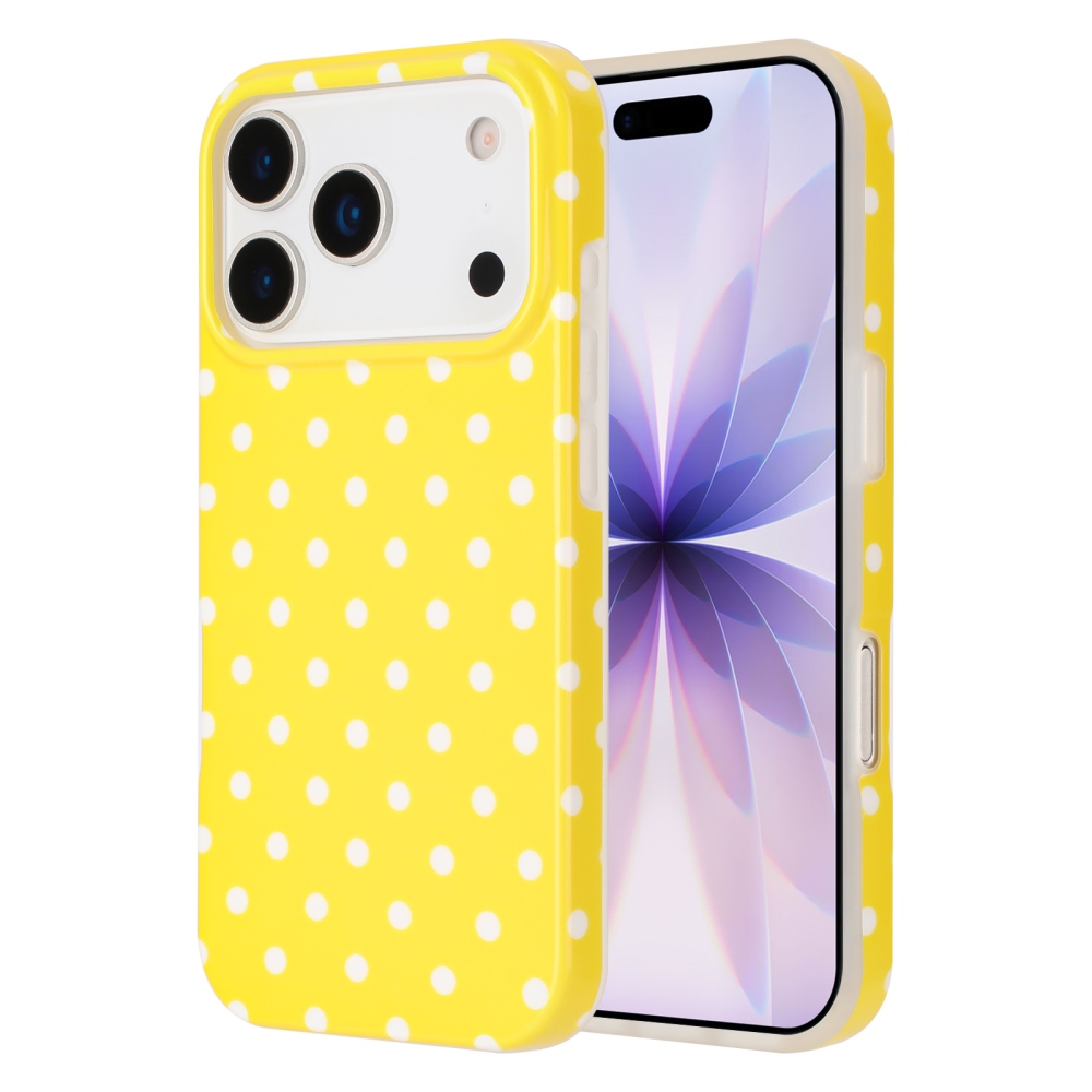 Dots gél tok iPhone 18 Pro Max/17 Pro Max mobiltelefonhoz – sárga