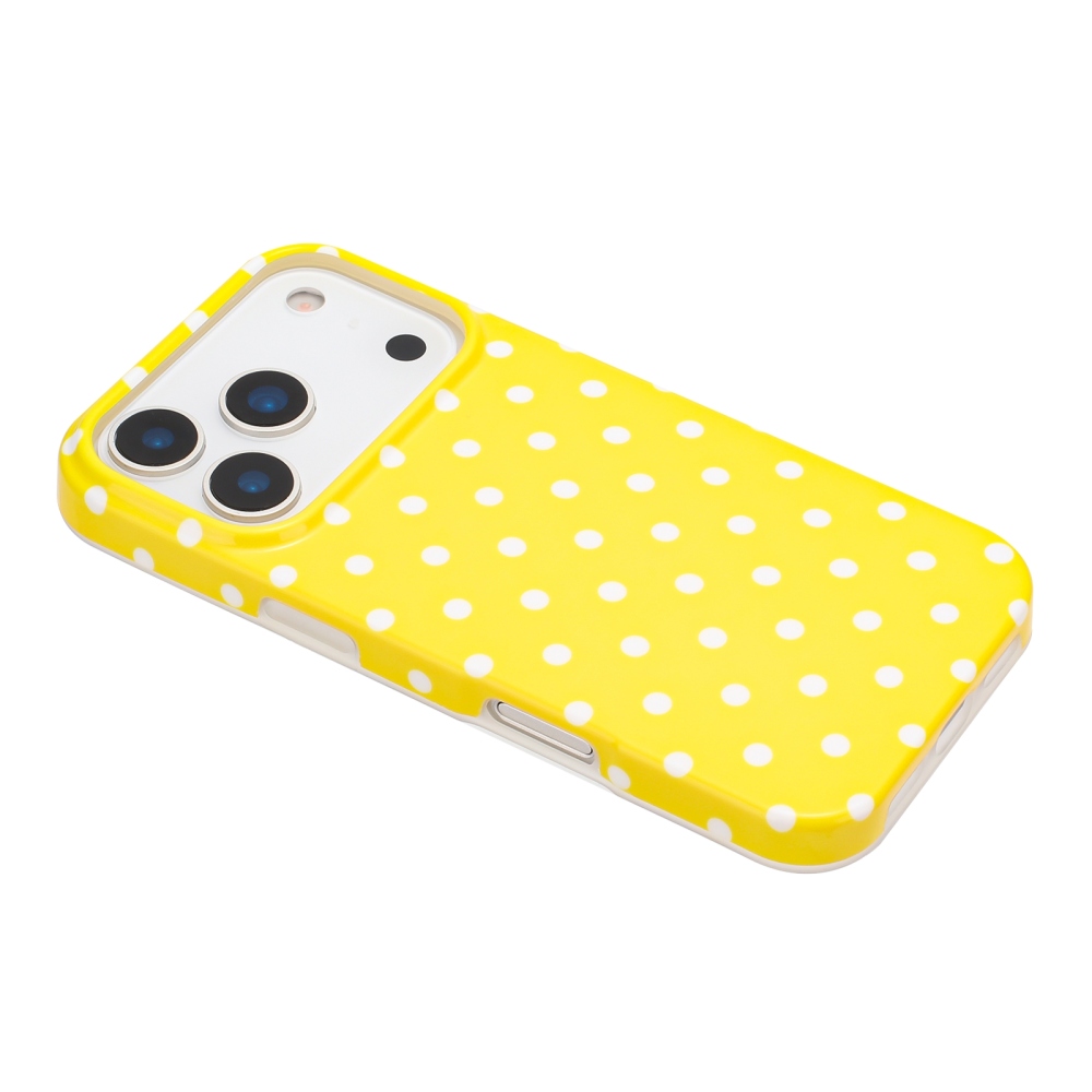 Dots gél tok iPhone 18 Pro Max/17 Pro Max mobiltelefonhoz – sárga