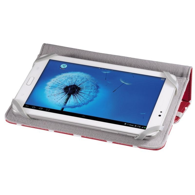 Dots univerzális táblagép tok 25,6 cm-ig állvány funkcióval - piros