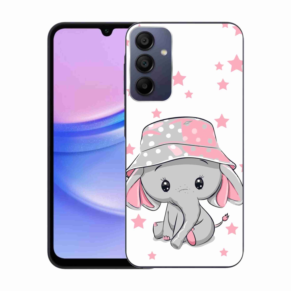 Gél védőhuzat mmCase Samsung Galaxy A15 4G/5G készülékhez - rózsaszín elefánt