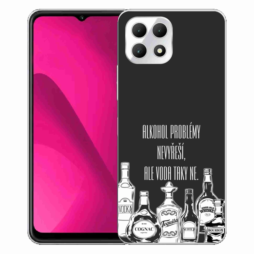 Gél borító mmCase a T-Mobile T Phone 2 készülékhez - vicces szöveg fekete háttérrel