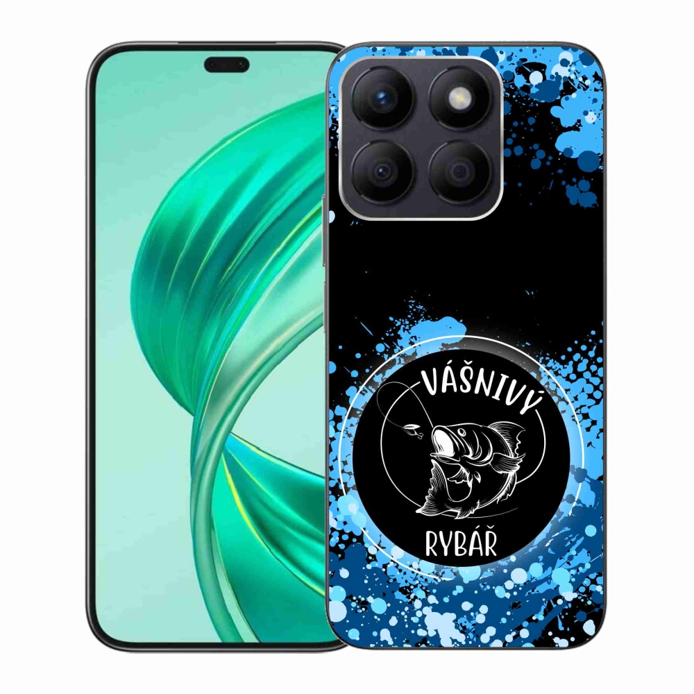 Gél borító mmCase a Honor X8b készülékhez - szenvedélyes halász fekete háttérrel