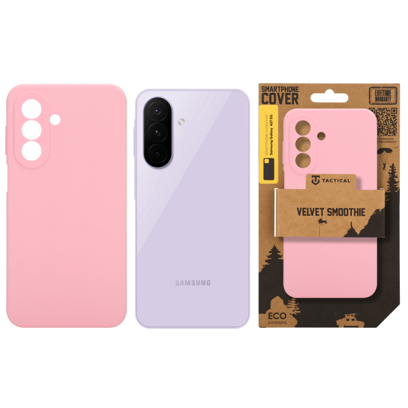 Taktikai bársony Smoothie borító Samsung Galaxy A27 5G rózsaszín párduchoz