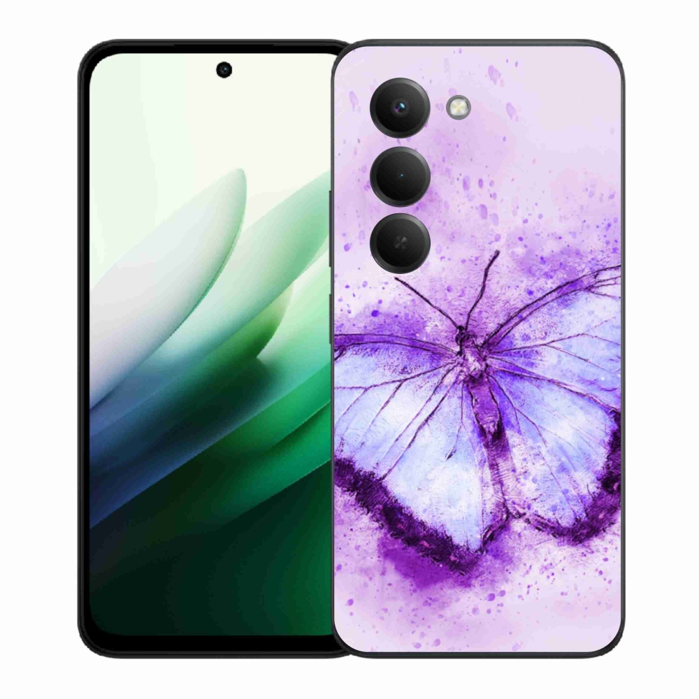 Gél borítás mmCase a Xiaomi Redmi 15 5G-hez - lila pillangó