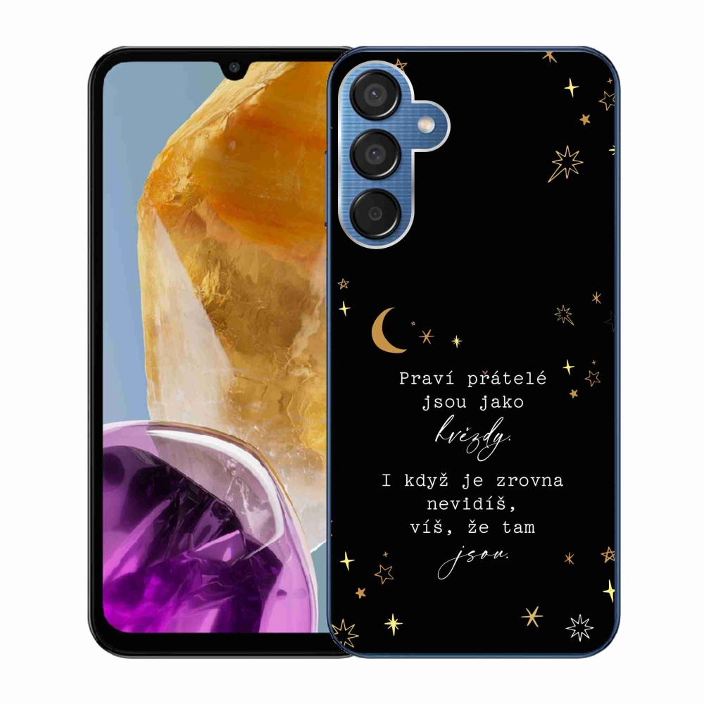 Gél borítás mmCase Samsung Galaxy M15 5G - idézet 6 fekete háttér