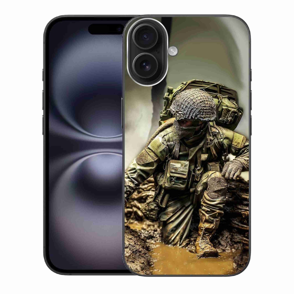 Gél védőburkolat mmCase iPhone 16 Plus készülékhez - katonás