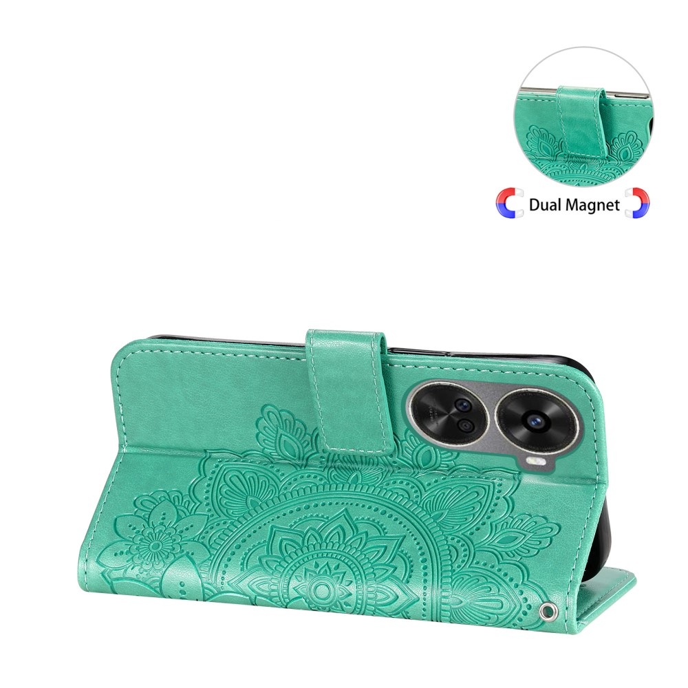 Mandala könyv tok a Huawei Nova 12 SE-hez - teáskék színben