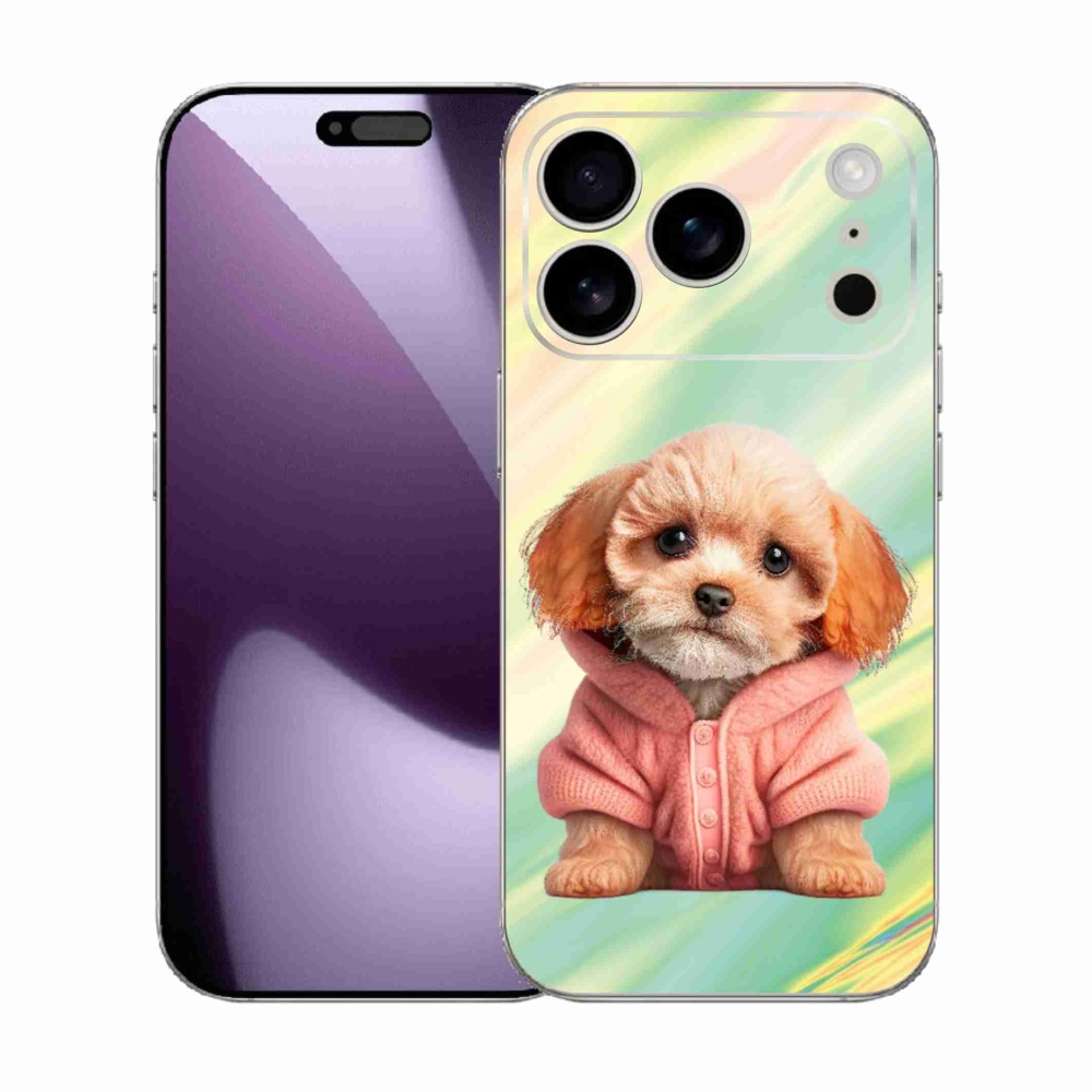 Gél borítás mmCase iPhone 17 Pro készülékhez - kölyökkutyák pulóverben