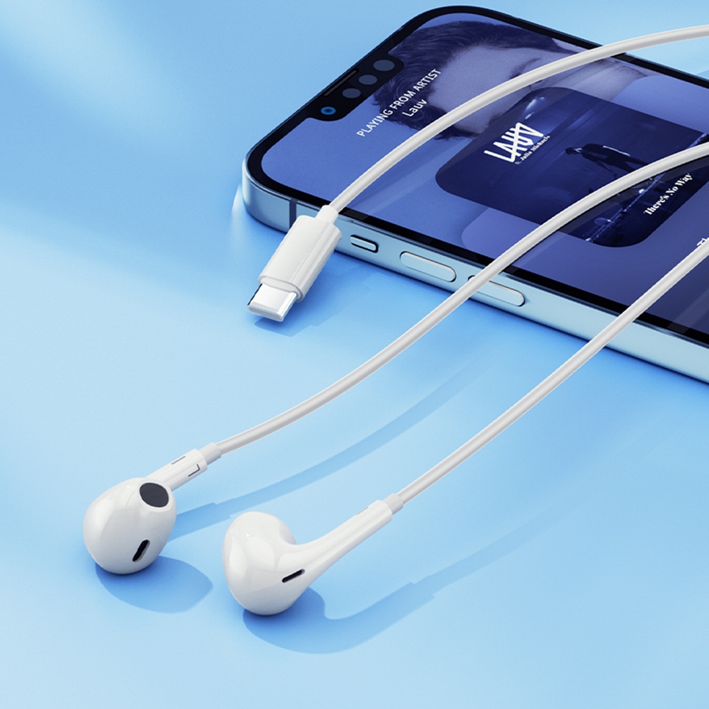 QCY LH1 USB-C vezetékes fülhallgató 1,15 m - fehér