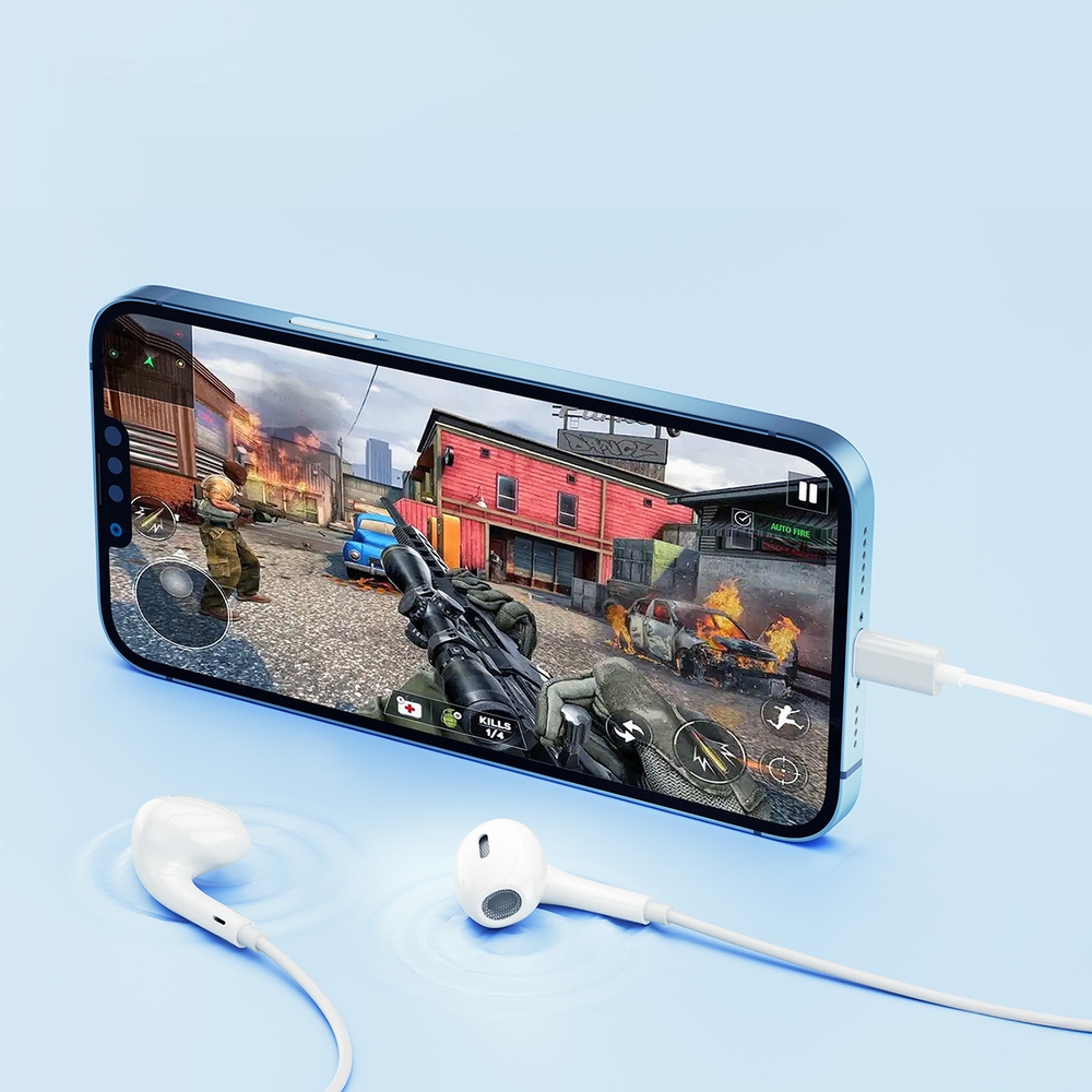 QCY LH1 USB-C vezetékes fülhallgató 1,15 m - fehér