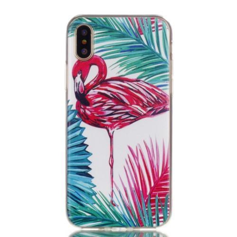 Gél tok iPhone X készülékhez - flamingó