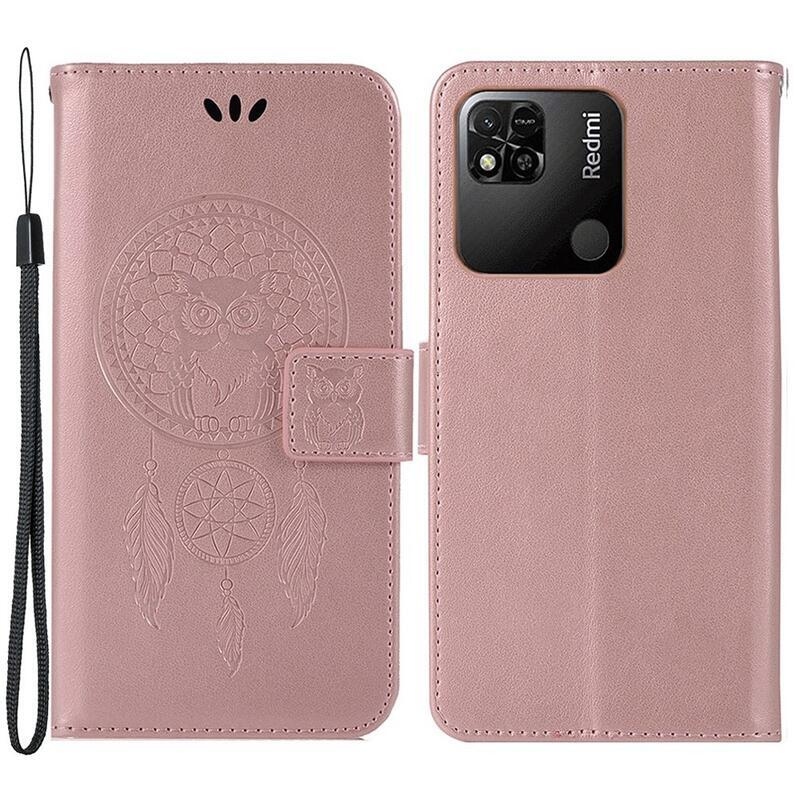 Álom könyv tok Xiaomi Redmi 10A - rózsaarany