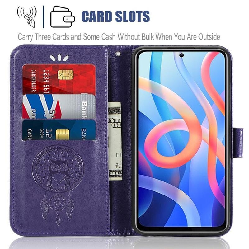 Álom PU bőr pénztárca tok Xiaomi Redmi Note 11 Pro+ 5G - lila