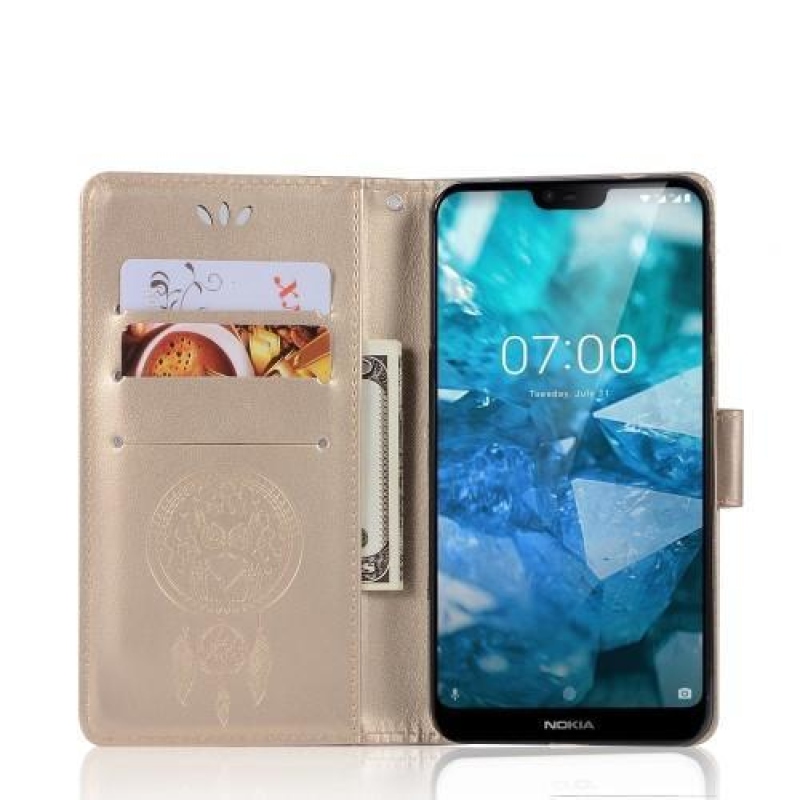 Dream PU bőr tok Nokia 8.1 készülékhez - arany színben