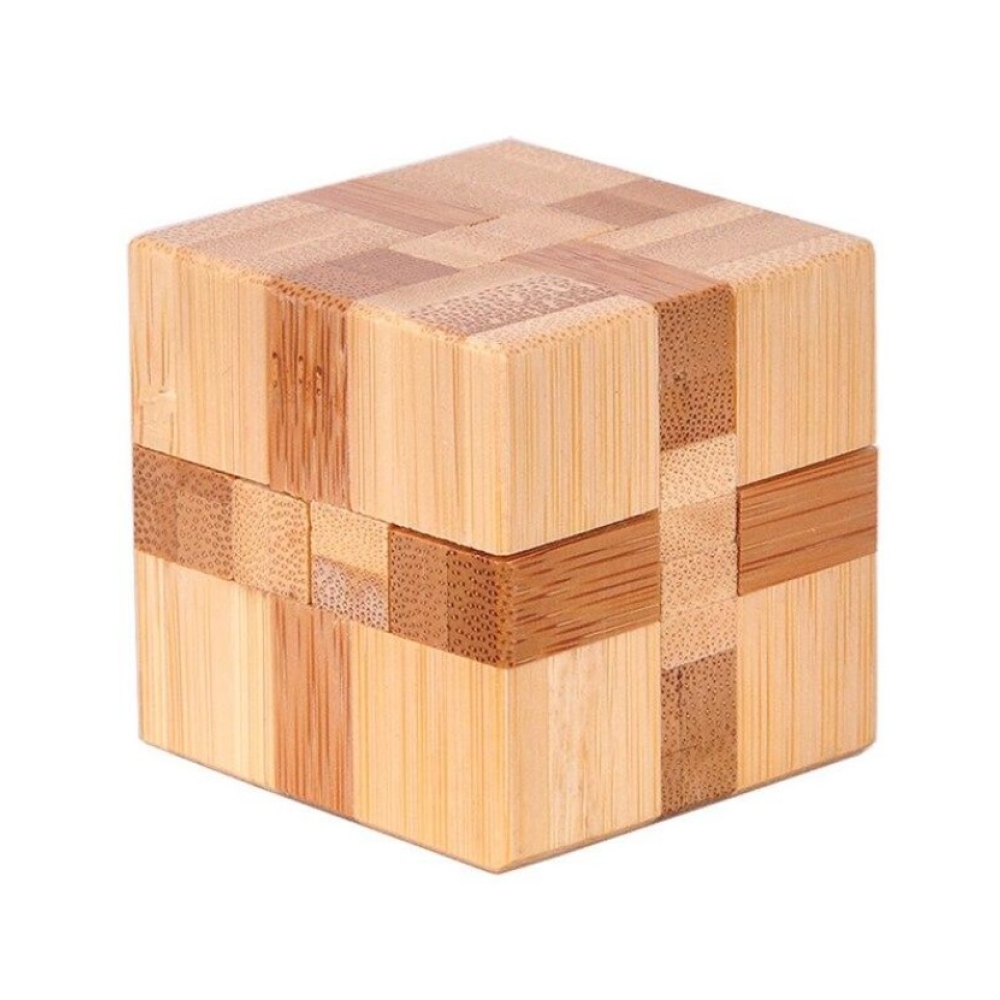 Fából készült mini logikai kirakó (4,5 × 4,5 cm) gyerekeknek és felnőtteknek - D forma