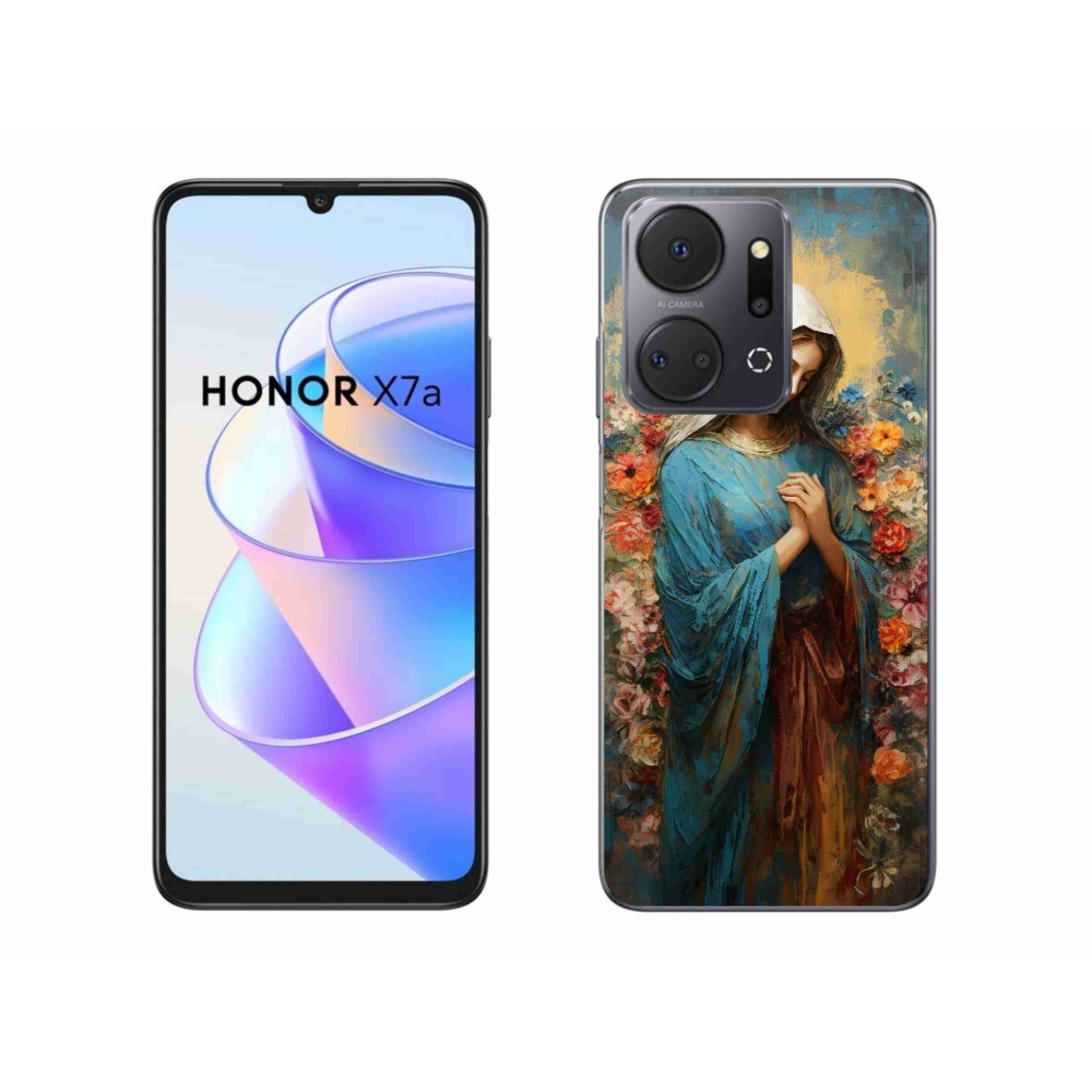 Zselés borítás mmCase a Honor X7a számára - szent nő