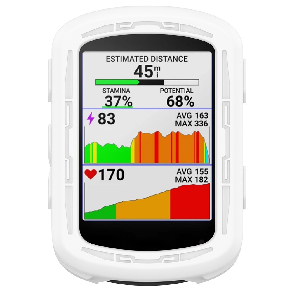 Szilikon tok Garmin Edge 840/540 GPS kerékpáros navigációhoz - fehér