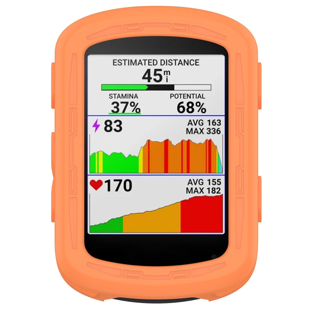 Szilikon tok Garmin Edge 840/540 GPS kerékpáros navigációhoz - narancssárga