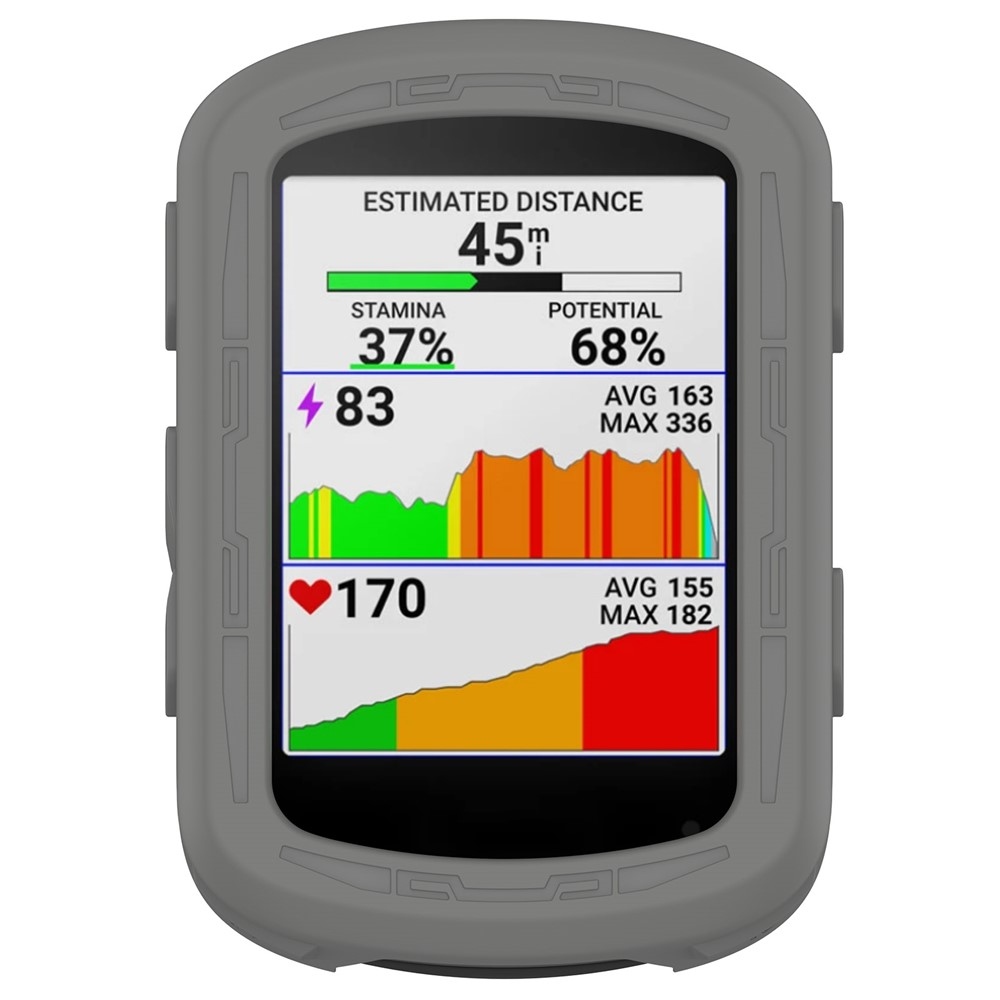 Szilikon tok Garmin Edge 840/540 GPS kerékpáros navigációhoz - sötétszürke