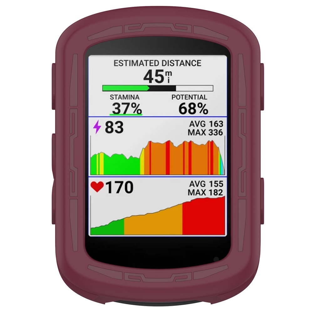 Szilikon tok Garmin Edge 840/540 GPS kerékpáros navigációhoz - bordó