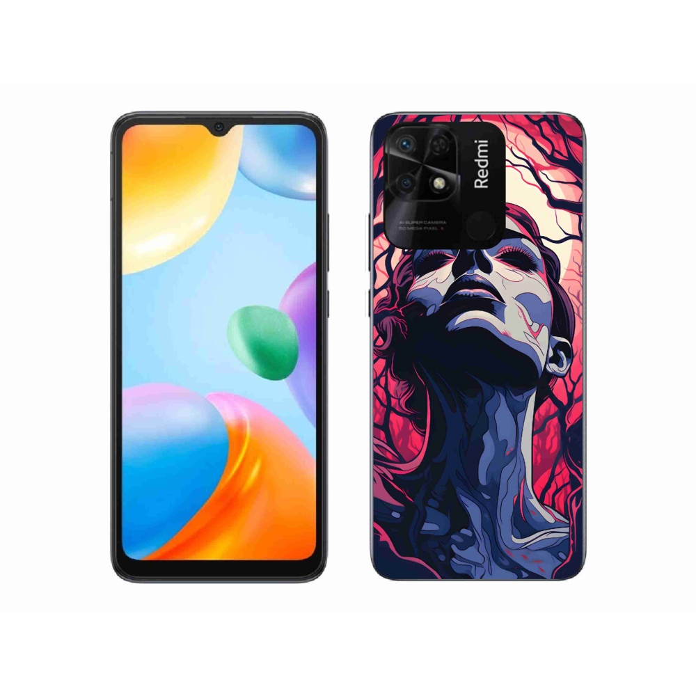 Gél borítás mmCase a Xiaomi Redmi 10C-n - absztrakt arc