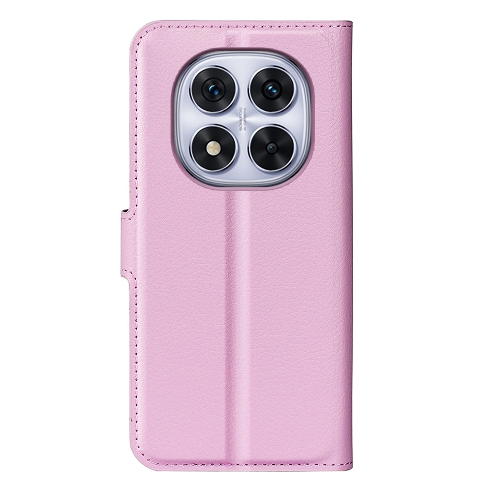 Litchi könyv tok Xiaomi Redmi Note 14 Pro 5G/Poco X7 5G - rózsaszínű