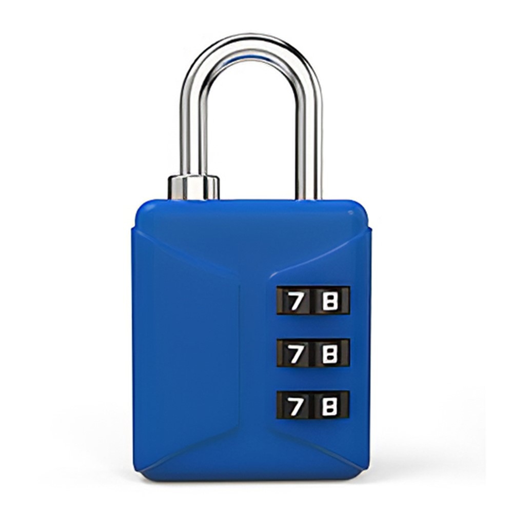 Kompakt, háromjegyű kódzár kék kivitelben