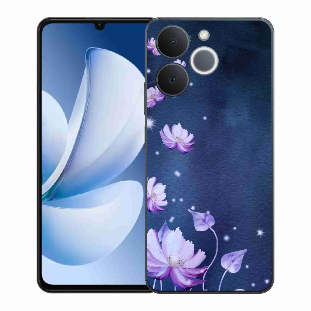 Zselés borítás mmCase a Realme Note 70T számára - hulló virágok