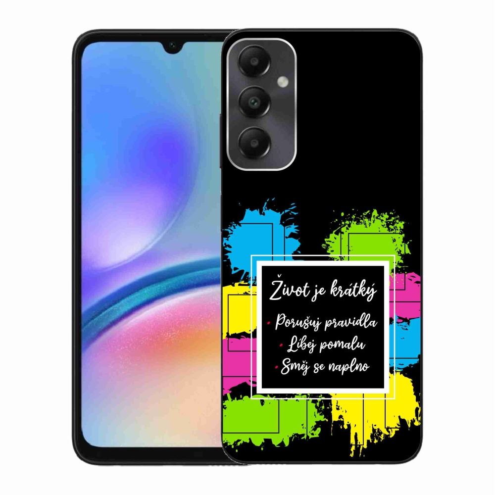 Gél borítás mmCase Samsung Galaxy A05s - idézem 5 fekete háttér