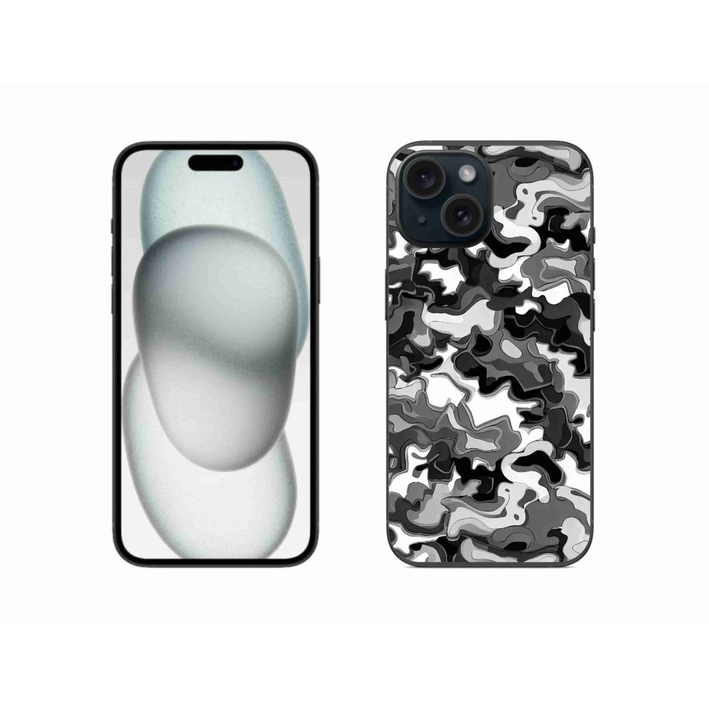 Zselés borítás mmCase iPhone 15 készülékhez - terepszínű minta 3