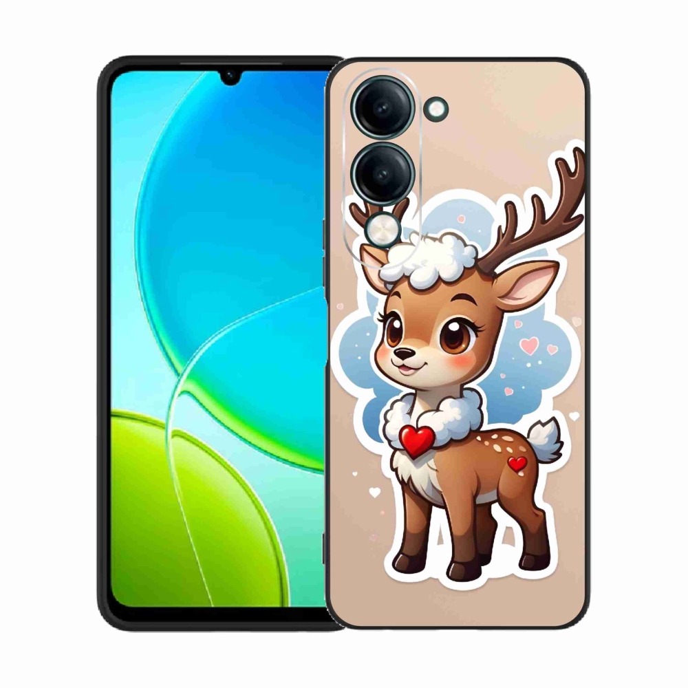 Gél borító mmCase a Vivo Y29s 5G készülékhez - rajzfilm rénszarvas