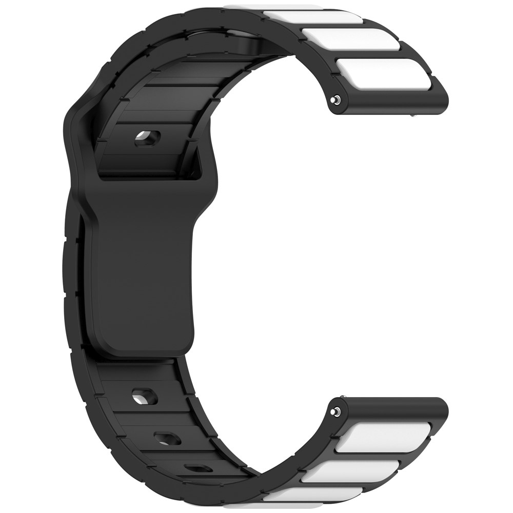 Dualc szilikon karkötő, 20 mm, Samsung Galaxy Watch7 44 mm/40 mm és Watch 6 44 mm/40 mm modellekhez – fekete/fehér
