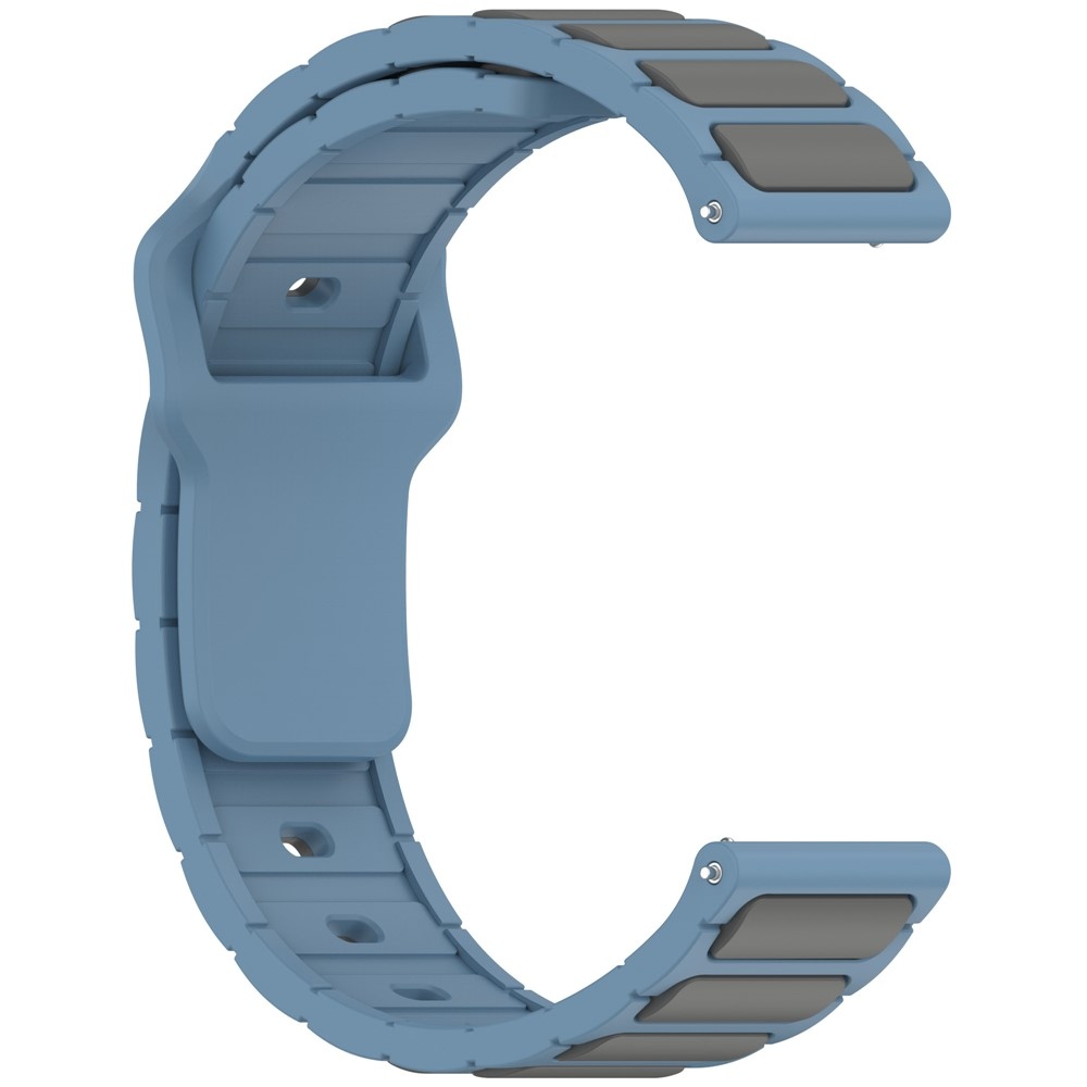 Dualc szilikon karkötő, 20 mm, Samsung Galaxy Watch7 44 mm/40 mm és Watch 6 44 mm/40 mm modellekhez – szürke/kék