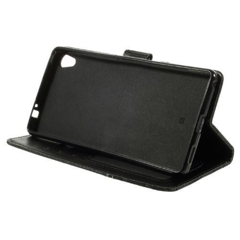 DuoColory PU bőr tok Sony Xperia XA Ultra készülékhez - fekete