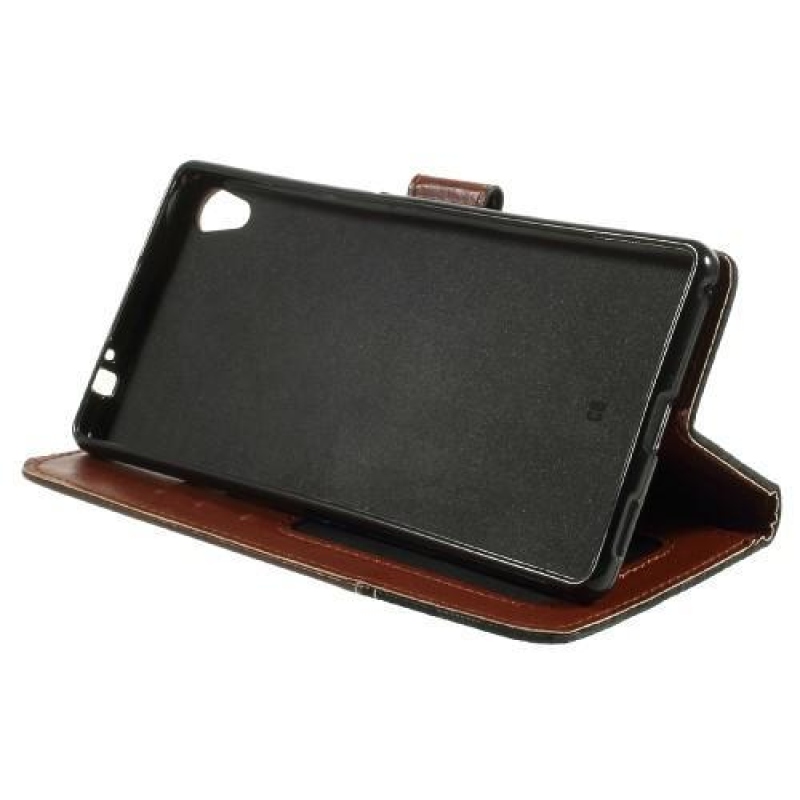 DuoColory PU bőr tok Sony Xperia XA Ultra készülékhez - barna