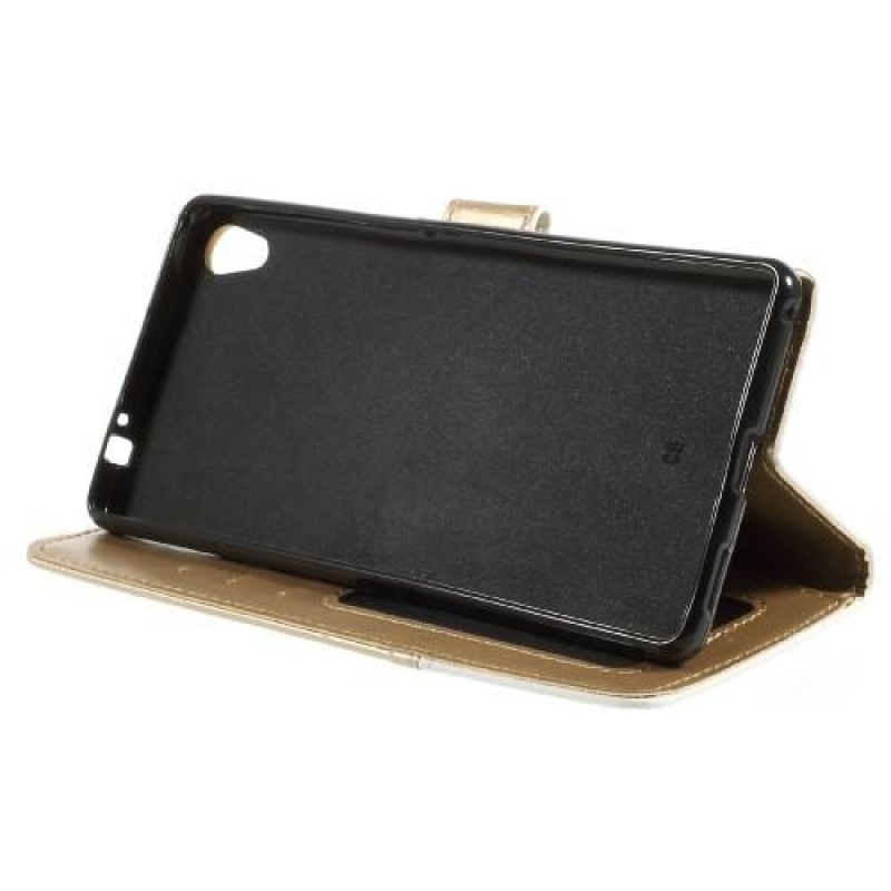 DuoColory PU bőr tok Sony Xperia XA Ultra készülékhez - arany színben