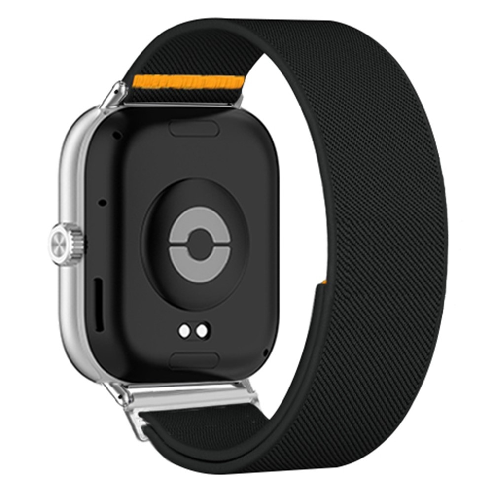 Durab nylon rugalmas karkötő a Xiaomi Smart Band 10 Pro/9 Pro/8 Pro/Redmi Watch 6/5/4 modellekhez – fekete