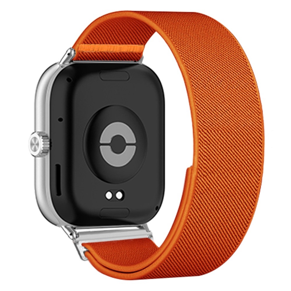 Durab nylon rugalmas karkötő a Xiaomi Smart Band 10 Pro/9 Pro/8 Pro/Redmi Watch 6/5/4 modellekhez – narancssárga