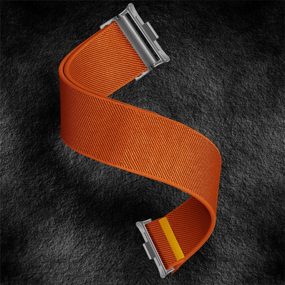 Durab nylon rugalmas karkötő a Xiaomi Smart Band 10 Pro/9 Pro/8 Pro/Redmi Watch 6/5/4 modellekhez – narancssárga