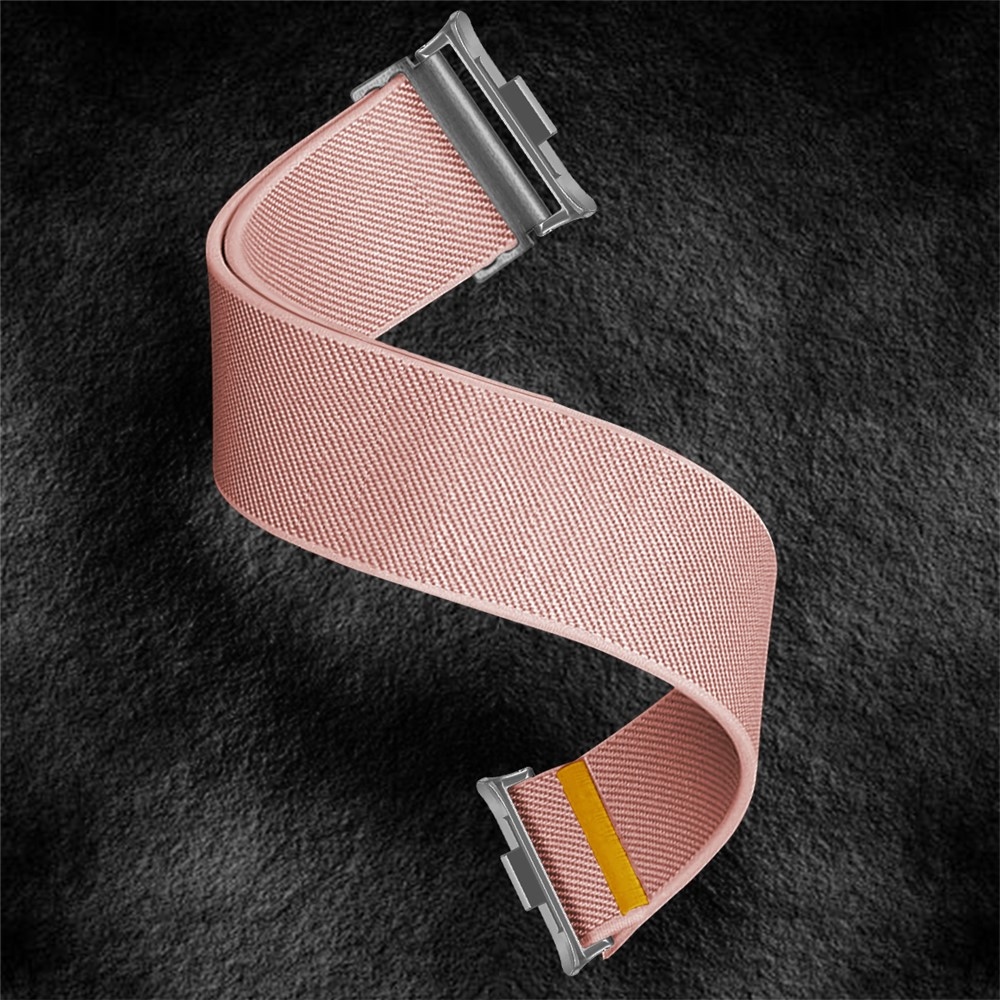 Durab nylon rugalmas karkötő a Xiaomi Smart Band 10 Pro/9 Pro/8 Pro/Redmi Watch 6/5/4 modellekhez – rózsaszín