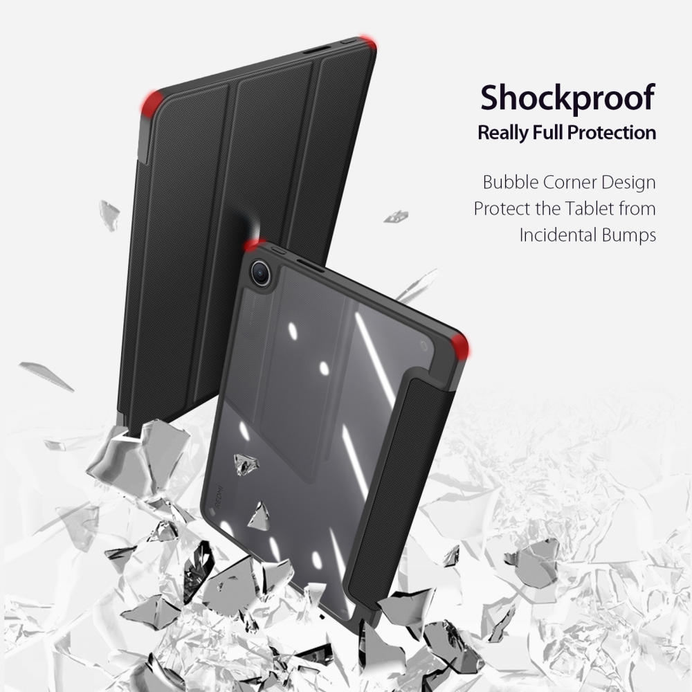 DUX intelligens, zárható tok a Xiaomi Redmi Pad 2 9,7-es táblagéphez – fekete