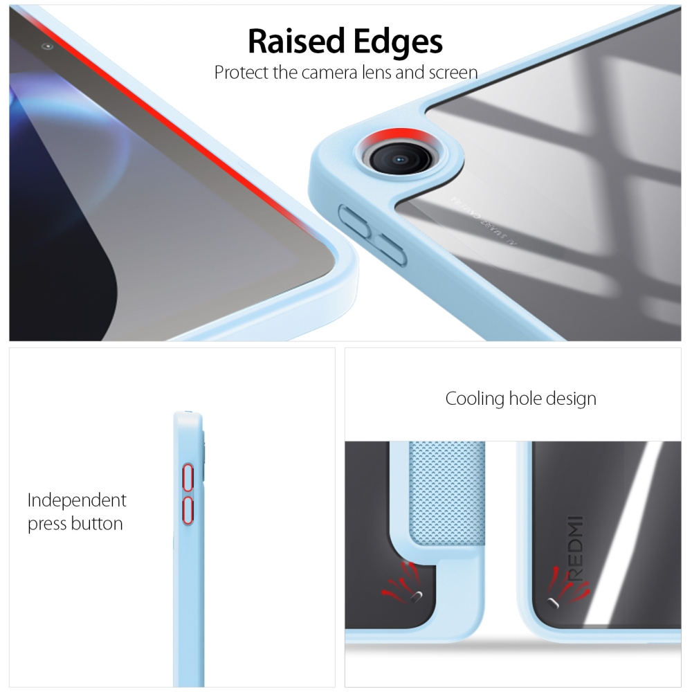 DUX intelligens, zárható tok a Xiaomi Redmi Pad 2 9,7-es táblagéphez – kék