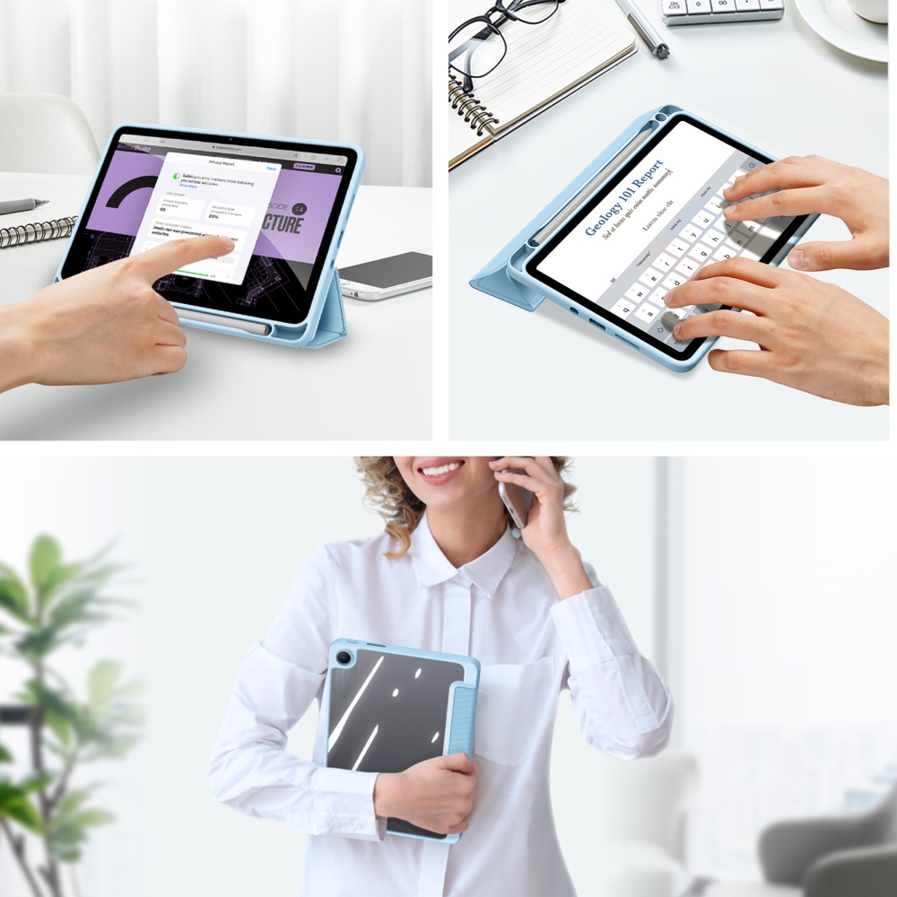 DUX intelligens, zárható tok a Xiaomi Redmi Pad 2 9,7-es táblagéphez – kék
